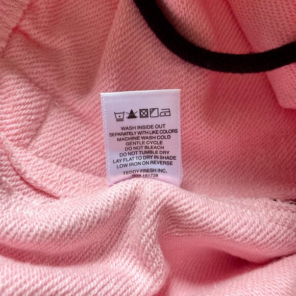 Teddy Fresh Women's Pink Sweatpants with Black Lace Trim size Small NWT NEW - Picture 6 of 6